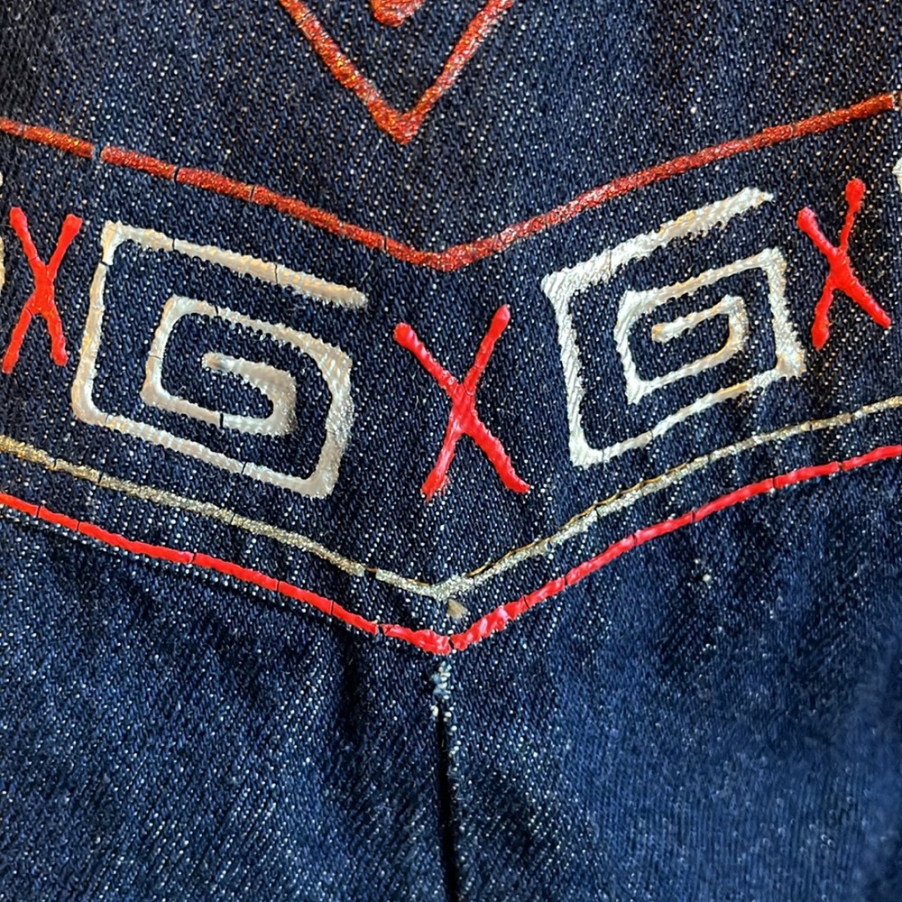 Boone Industries Denim Duster Button up Coat Beads & Modern detail Made in USA - Picture 12 of 17